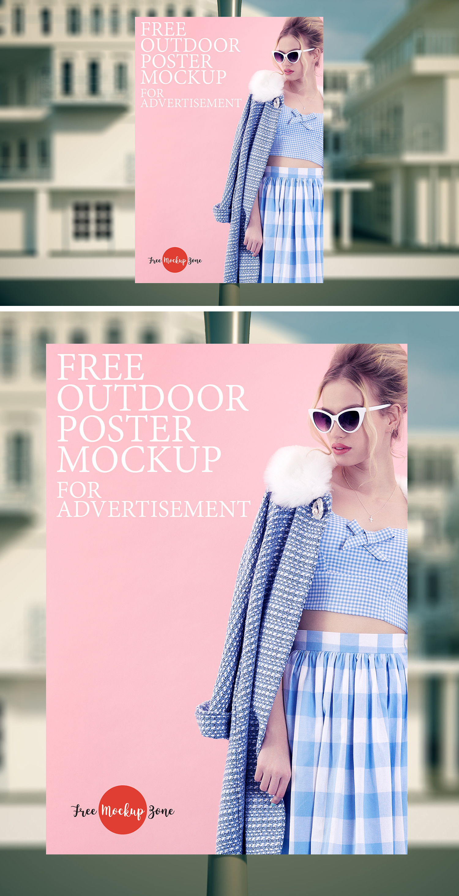 Free Outdoor Poster Mockup For Advertisement
