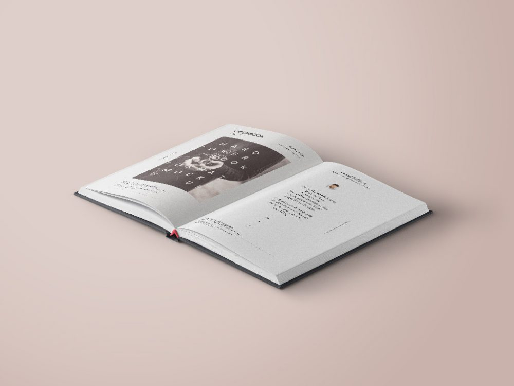 Hardback book mockup free information