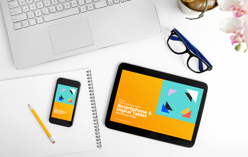 Free-Workplace-Smartphone-&-Tablet-Mockup