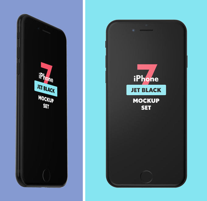 Free-iPhone-7-Jet-Black-Mockup-Set-1