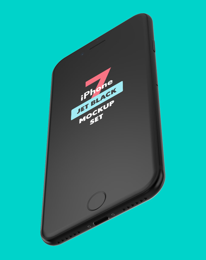 Free-iPhone-7-Jet-Black-Mockup-Set-3