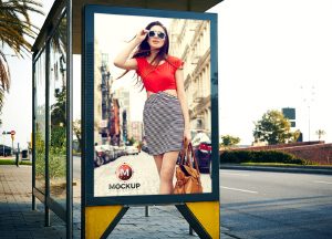 Outdoor-Advertisement-Bus-Stop-Billboard-Mockup