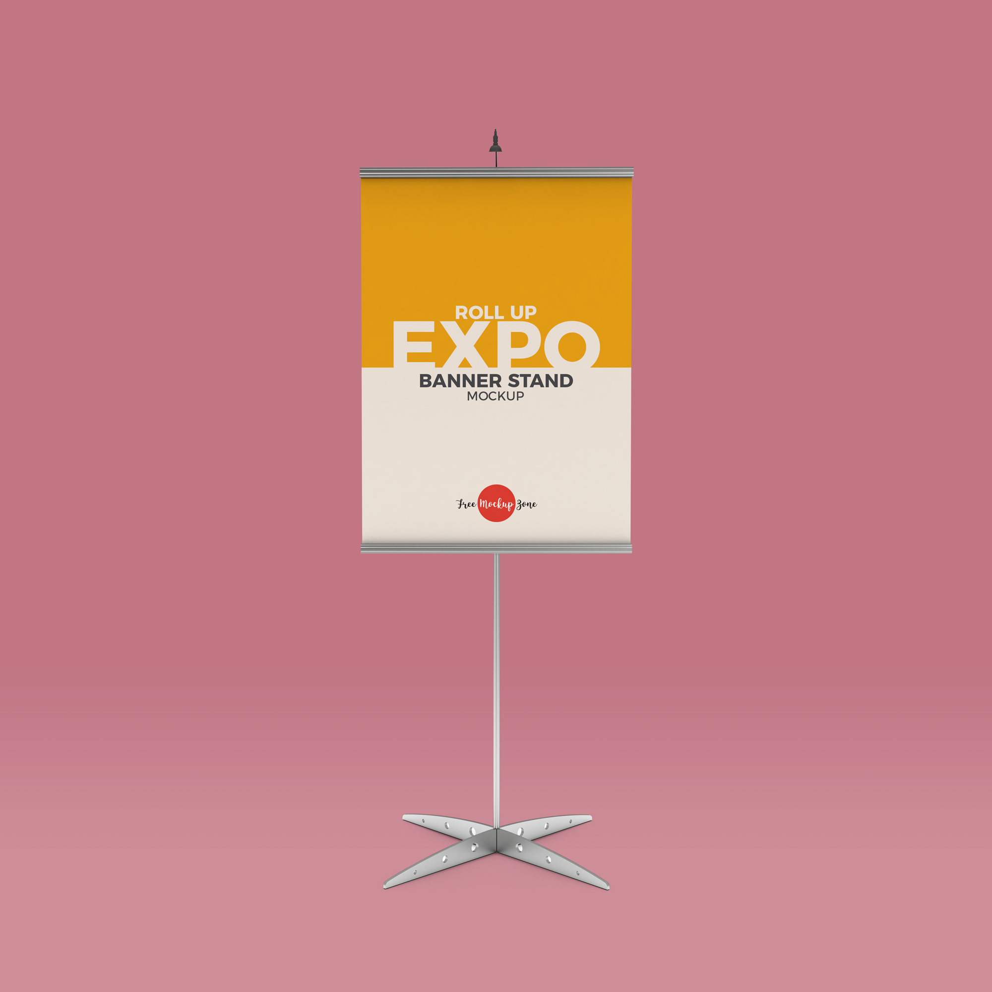 Download Free Roll Up Expo Banner Stand Mockupfree Mockup Zone Yellowimages Mockups