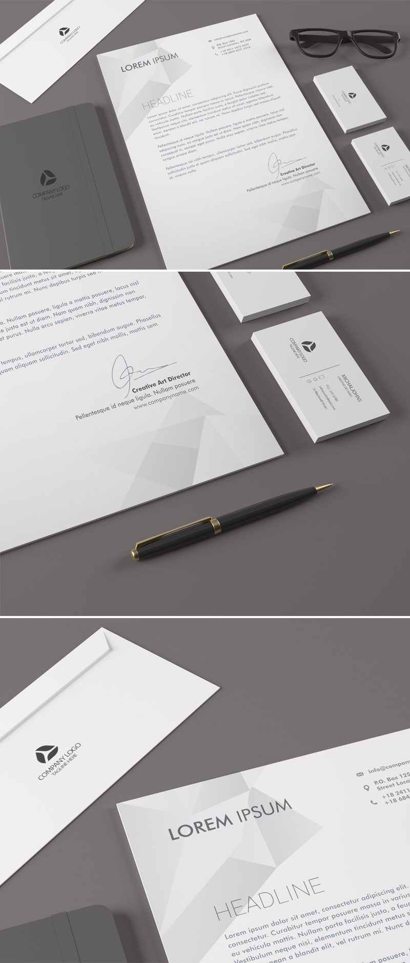 Download Free Realistic Corporate Identity Stationary Mockupfree Mockup Zone PSD Mockup Templates