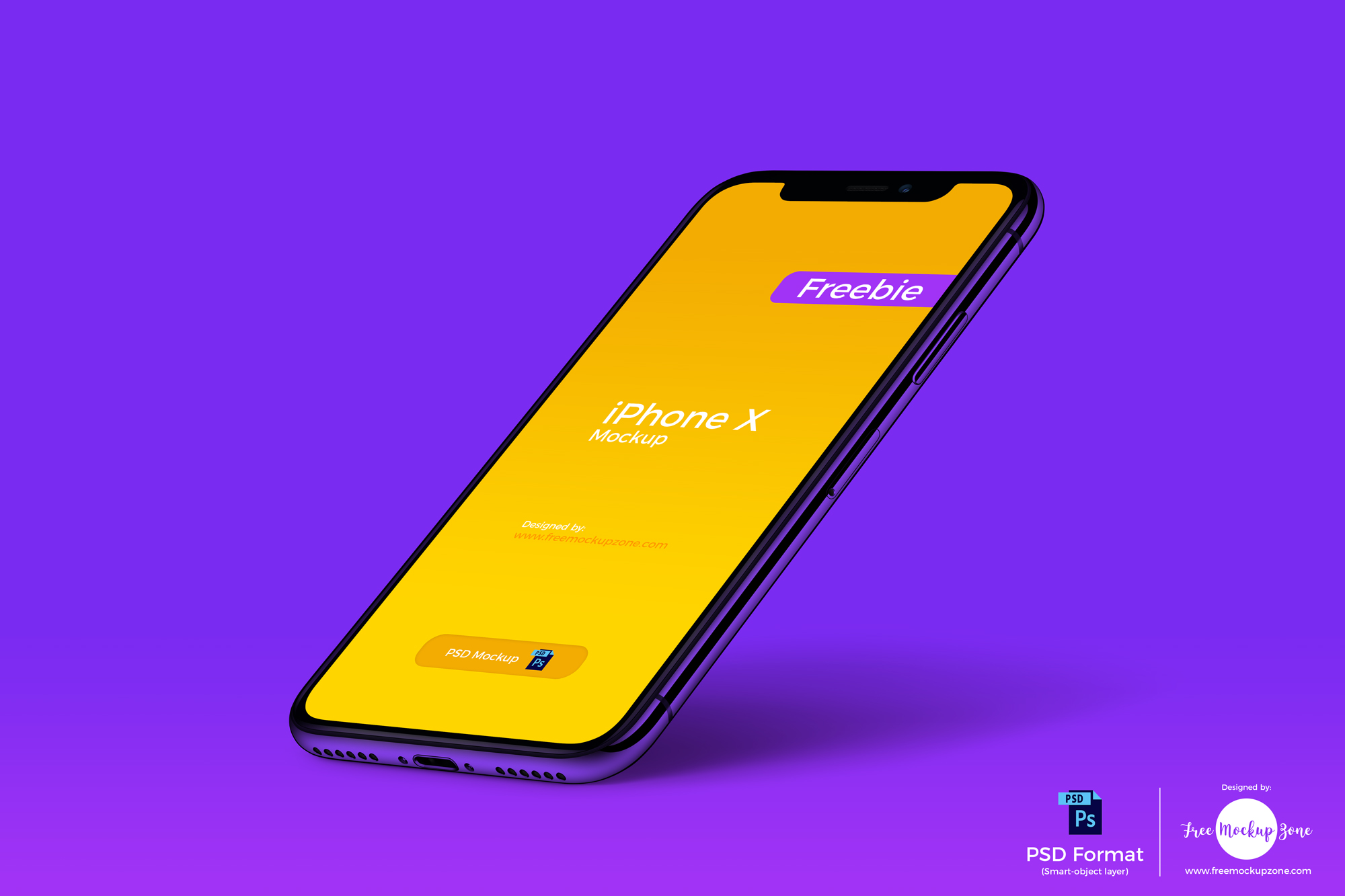 Free Iphone X Perspective Mockup Of 18free Mockup Zone