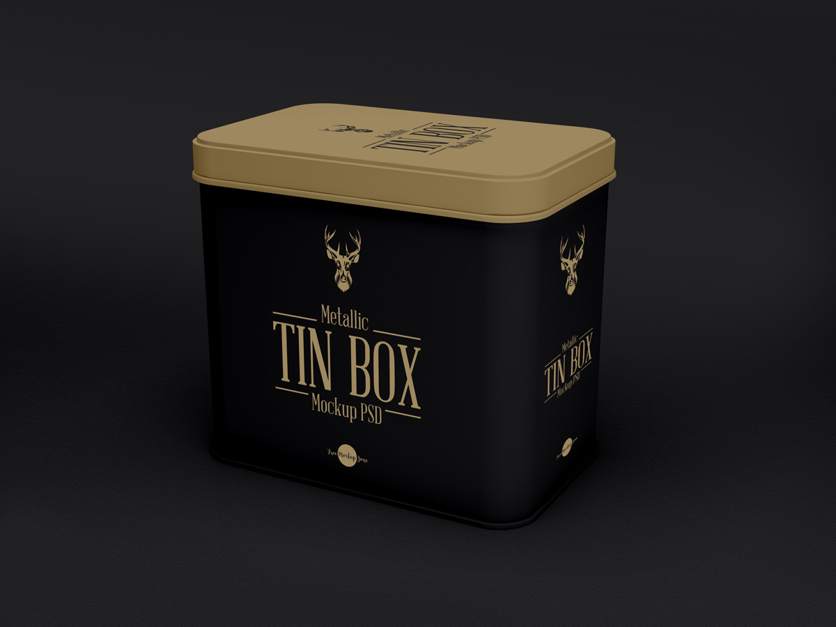 Download Free Metallic Tin Box Mockup Psd Free Mockup Zonefree Mockup Zone PSD Mockup Templates