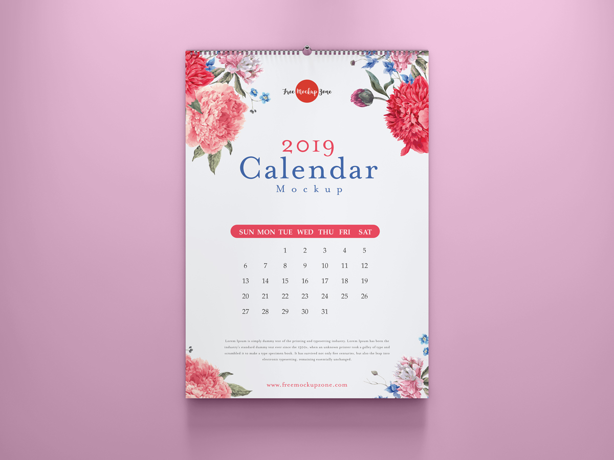 Free-Calendar-Mockup-PSD-With-Colored-Wall