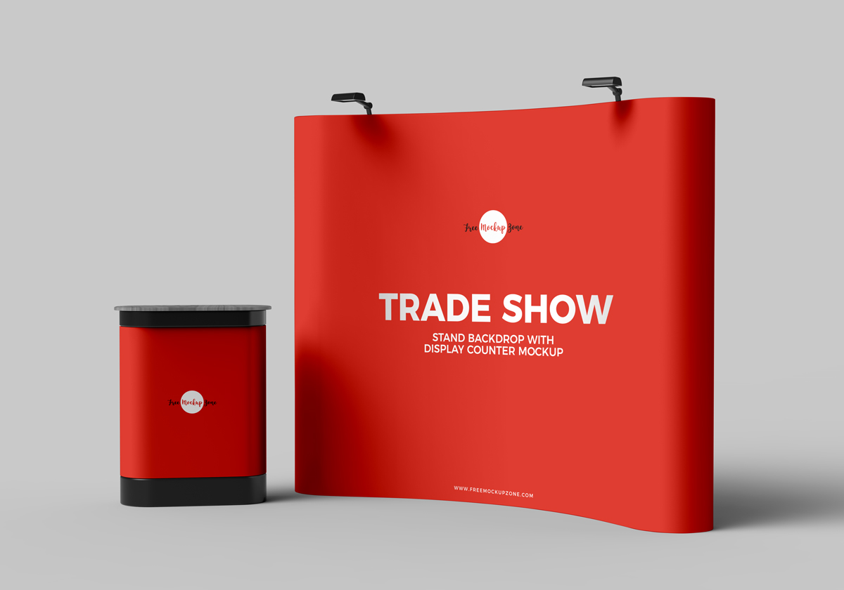 Free Exhibition Booth Mockup (PSD)