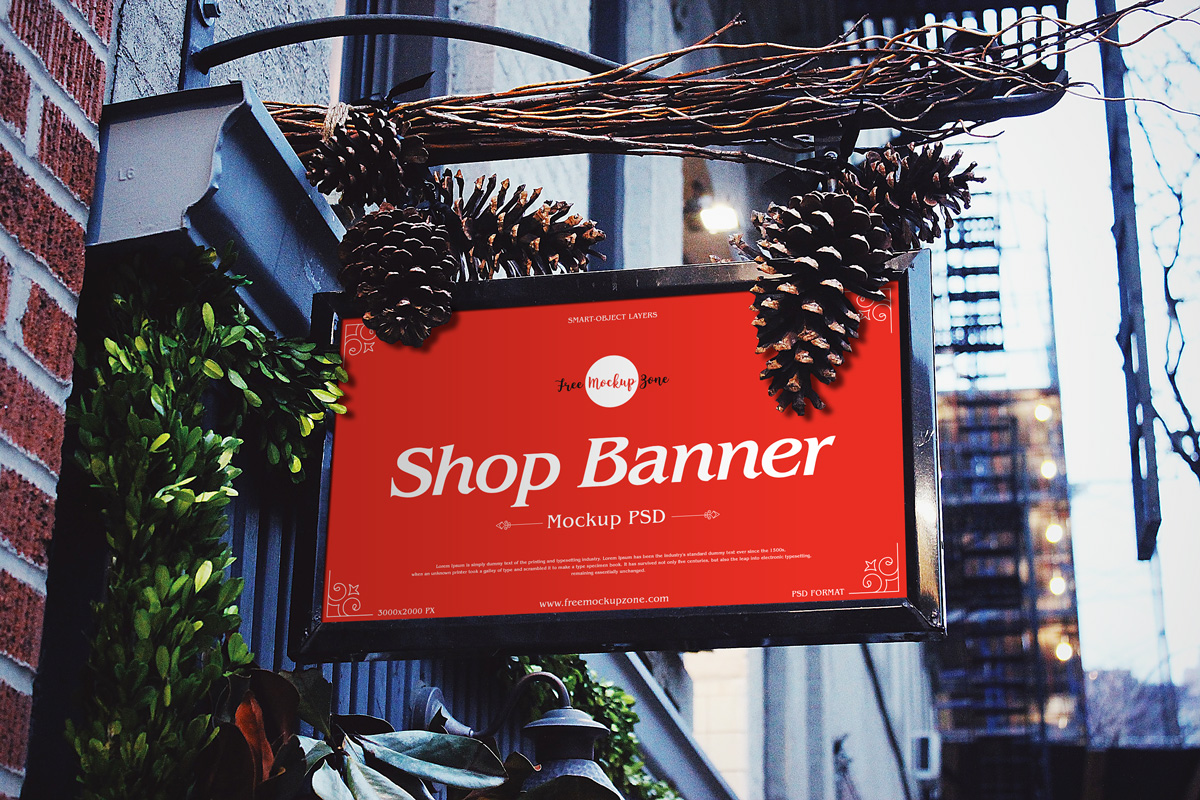 Download Free Brand Shop Banner Mockup Psd 2019 Free Mockup Zonefree Mockup Zone PSD Mockup Templates