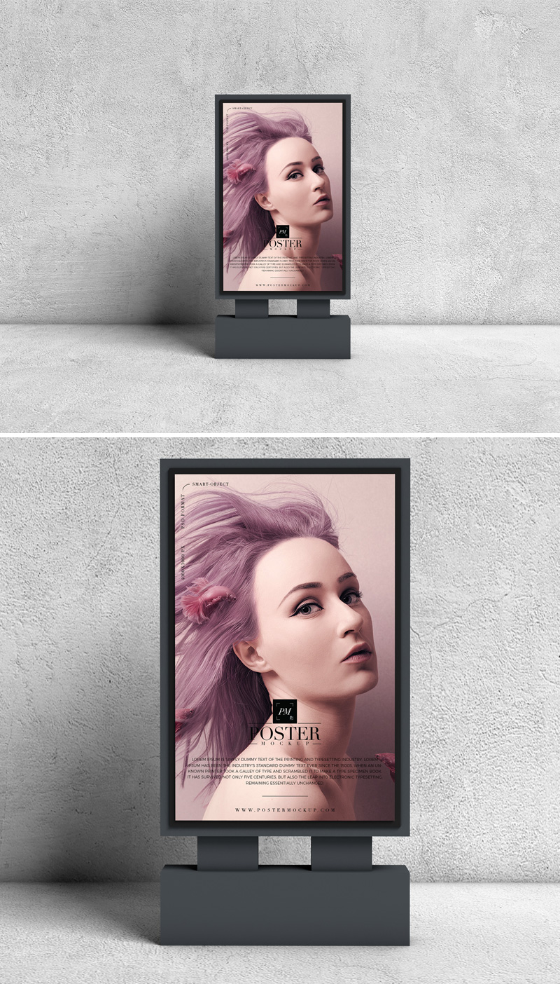 Free-Advertising-Stand-Poster-Mockup-PSD-For-Presentation
