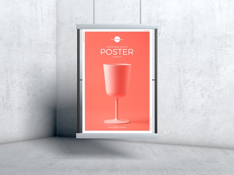 Free-Advertising-Display-Poster-Mockup