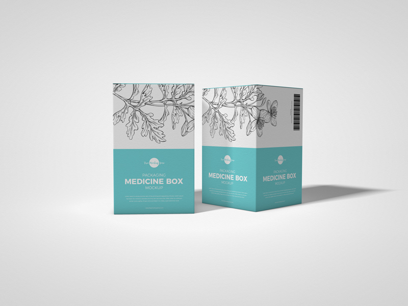 Free-Packaging-Medicine-Box-Mockup