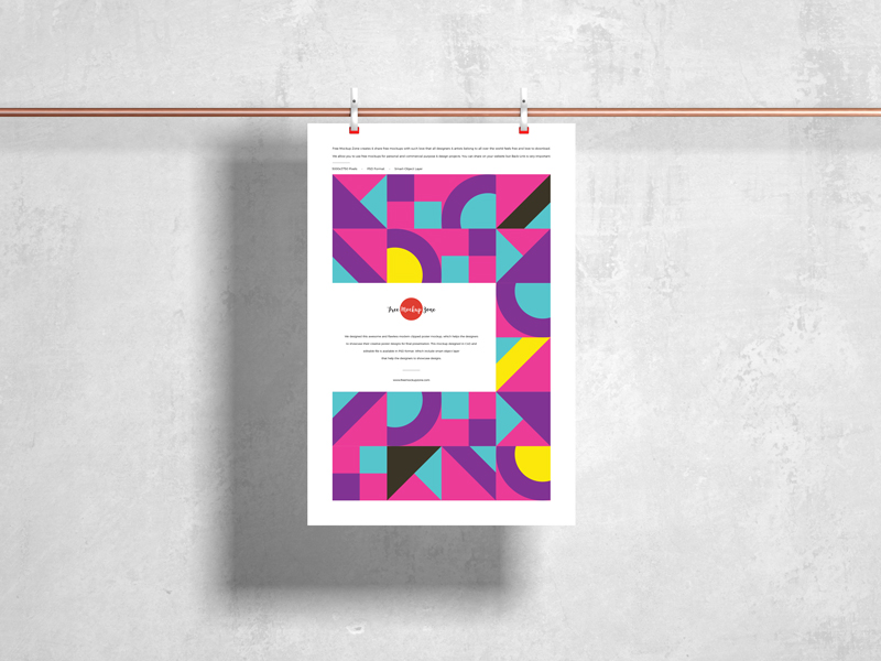 Free-Modern-Clipped-Hanging-Poster-Mockup