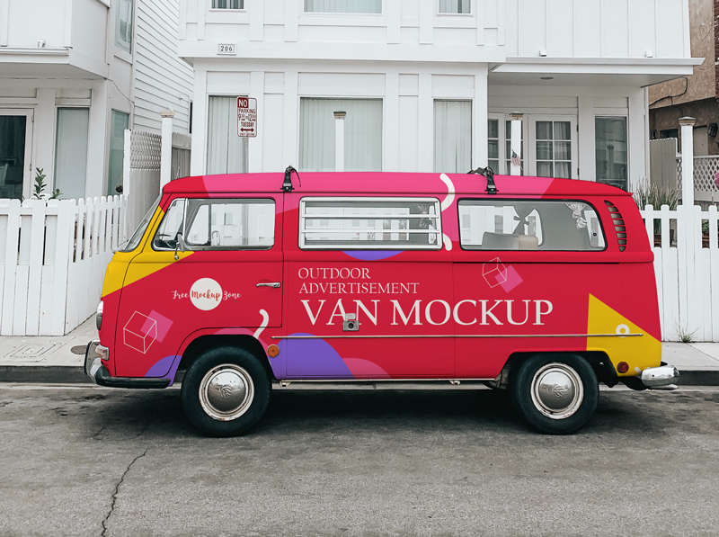 Free-Outdoor-Advertisement-Van-Mockup