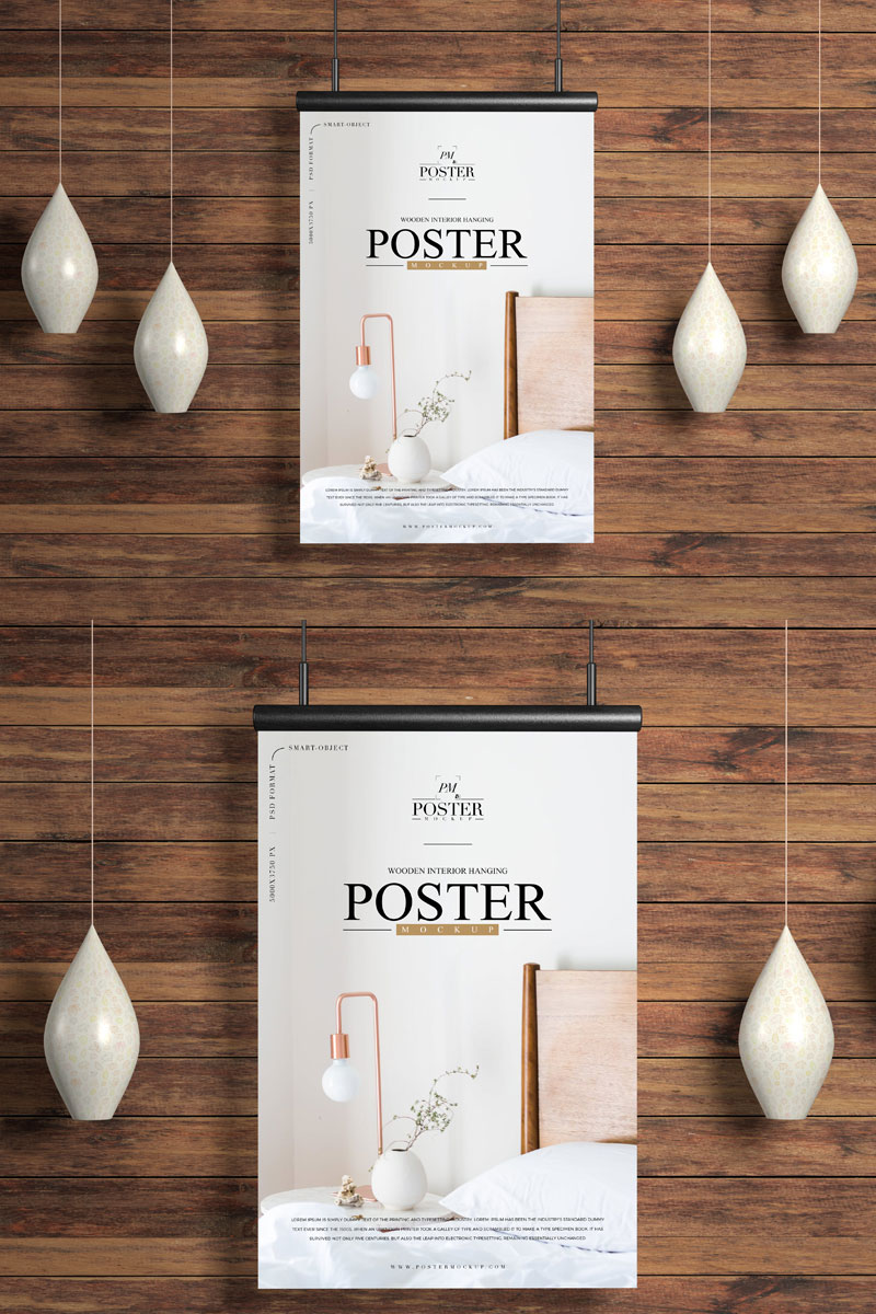 Free-Wooden-Interior-Hanging-Poster-Mockup-PSD