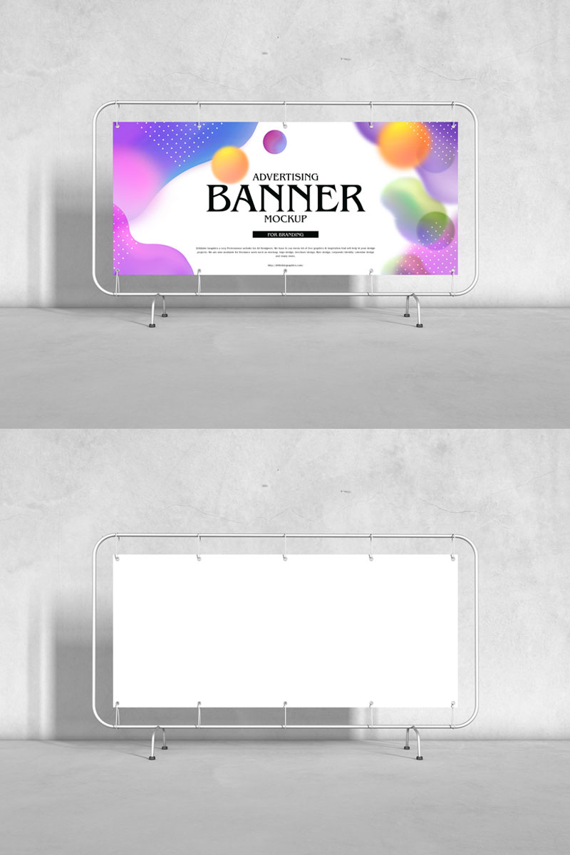 Download Free Advertising Floor Stand Banner Mockup Free Mockup Zonefree Mockup Zone PSD Mockup Templates