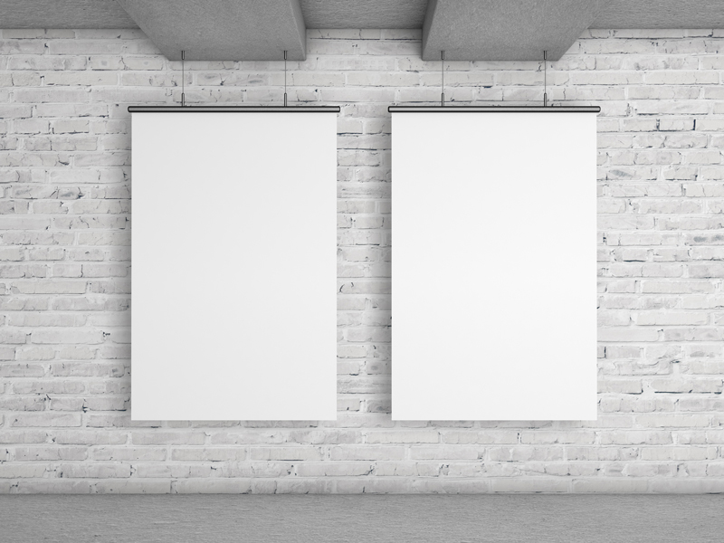 Download Free Indoor Bricks Wall Poster Mockup Free Mockup Zonefree Mockup Zone PSD Mockup Templates