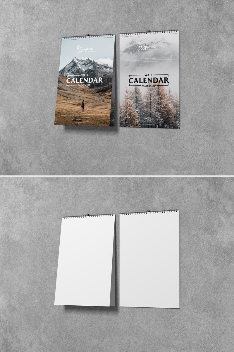 Free Modern Wall Calendar Mockup PSD Free Mockup ZoneFree Mockup Zone