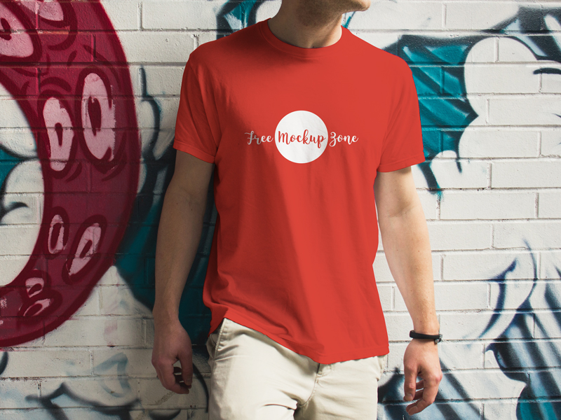 Free-Outdoor-Boy-Wearing-TShirt-Mockup