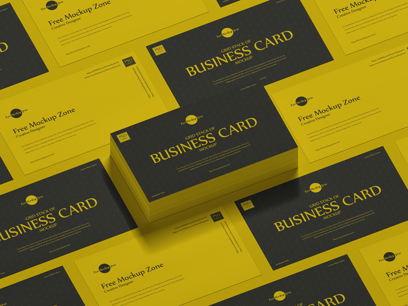 Free-Grid-Stack-of-Business-Card-Mockup-600