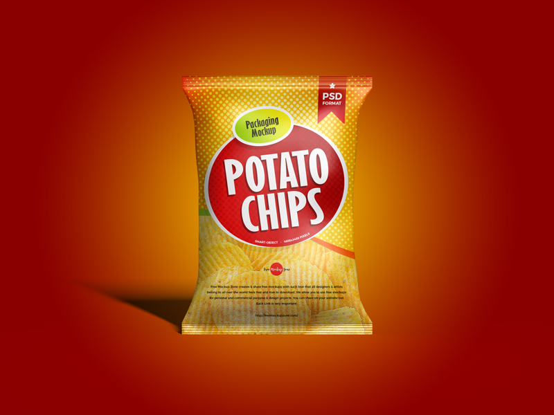 Free Packaging Chips Bag Mockup Psd Free Mockup Zonefree Mockup Zone