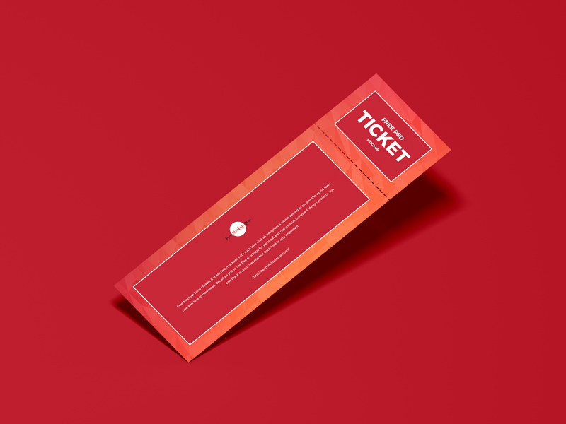 Download Free Psd Ticket Mockup Free Mockup Zonefree Mockup Zone PSD Mockup Templates