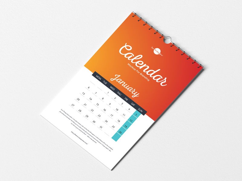 Free Branding Calendar Mockup Free Mockup ZoneFree Mockup Zone