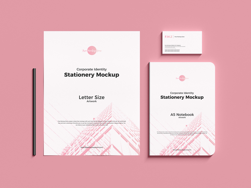 Download Free Corporate Identity Stationery Mockup Psd Free Mockup Zonefree Mockup Zone PSD Mockup Templates