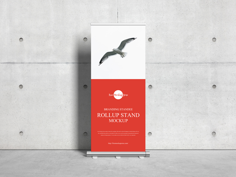 Free-Branding-Standee-Roll-Up-Stand-Mockup