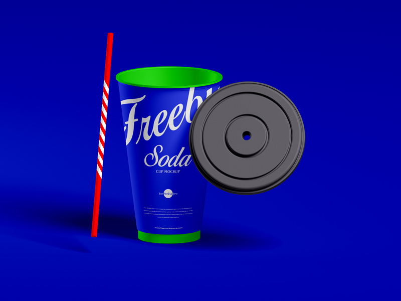 3 Mockups of Soda Drink Cup with Straw (FREE) - Resource Boy