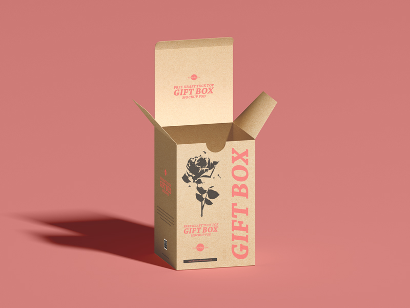 Free-Kraft-Tuck-Top-Gift-Box-Mockup-PSD