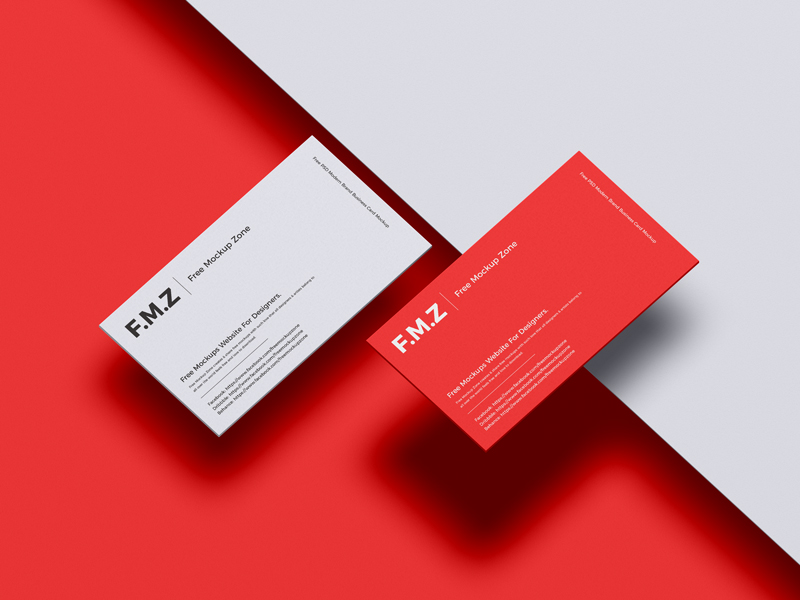 Free PSD Modern Brand Business Card Mockup - Free Mockup Zone