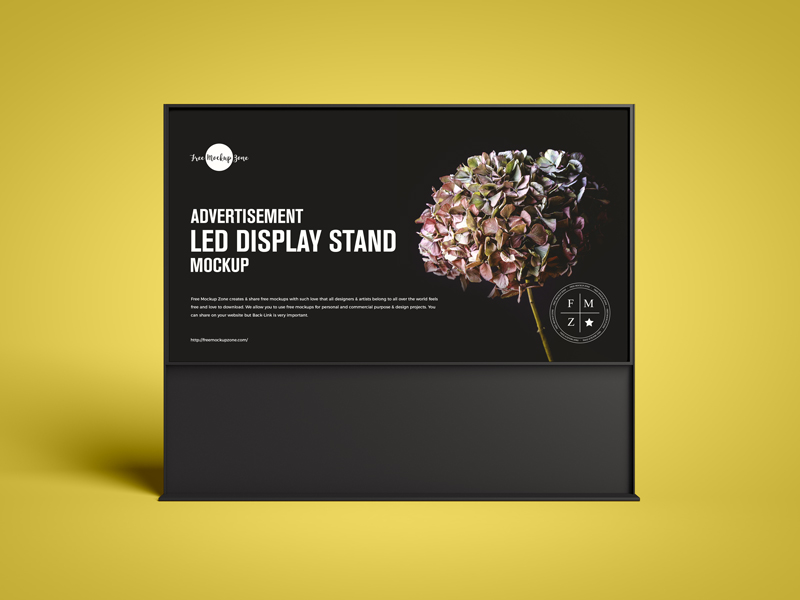 Free-Advertisement-LED-Display-Stand-Mockup