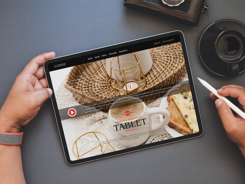 Free-Designer-Working-on-Tablet-Mockup