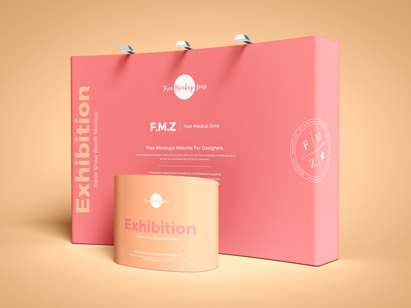 Free Exhibition Booth Mockup (PSD)