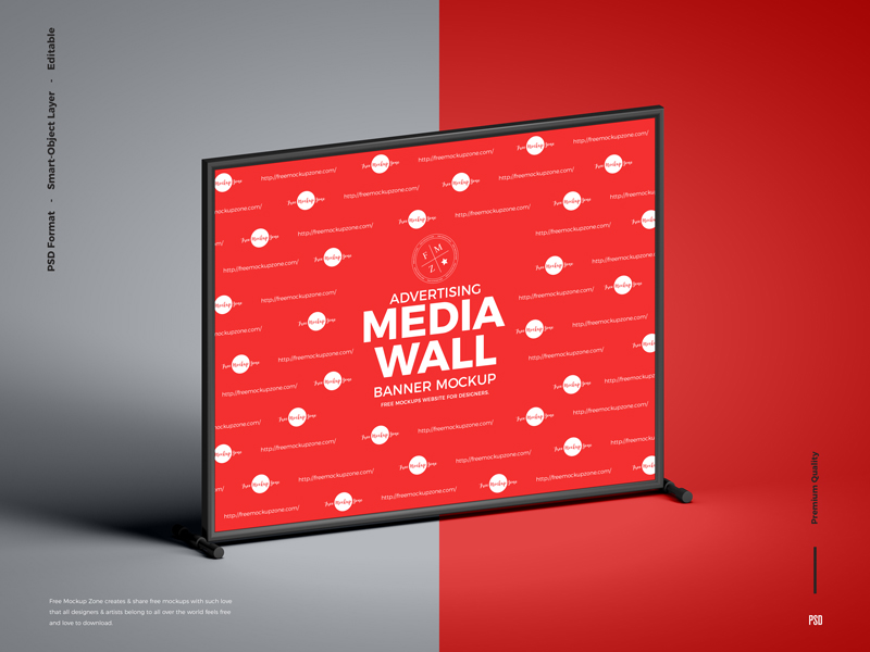 3D Press Wall Banner Mock Up On Behance