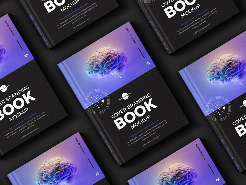 Free PSD Cover Branding Book Mockup