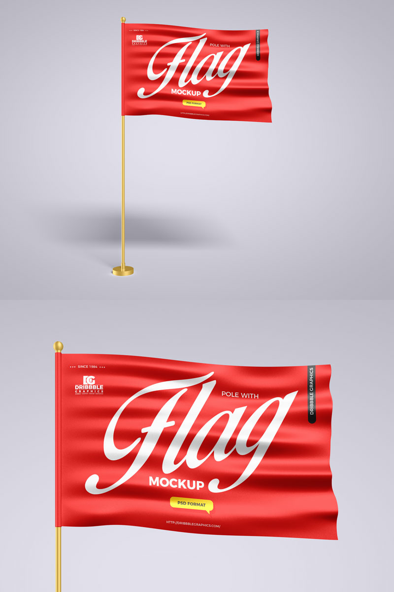 Free-Modern-Flag-Mockup