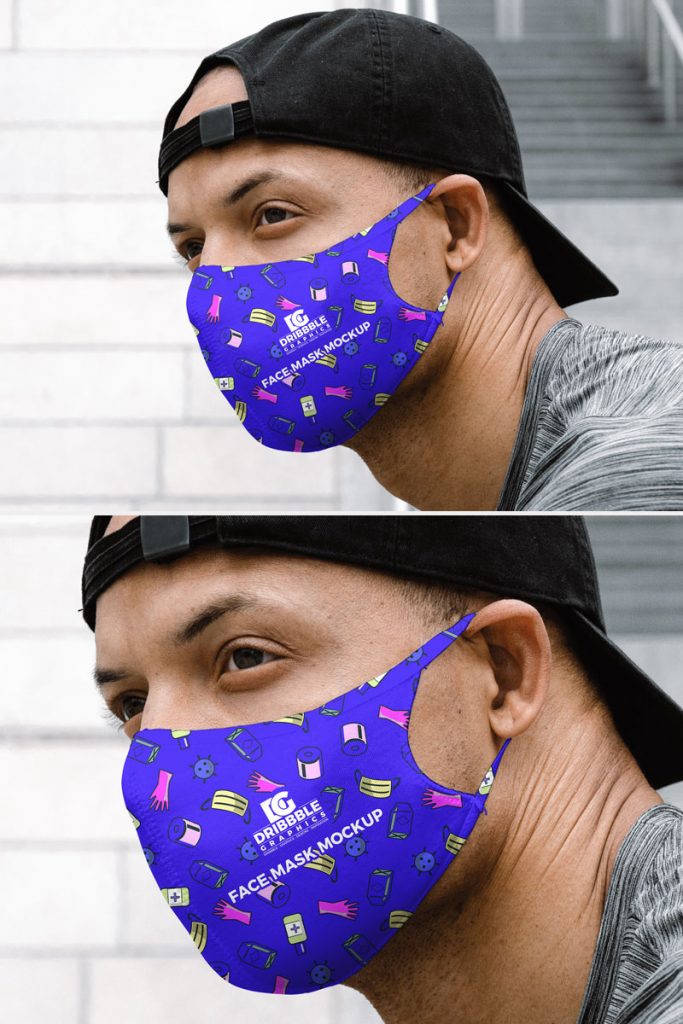 Free Modern PSD Face Mask Mockup Free Mockup ZoneFree