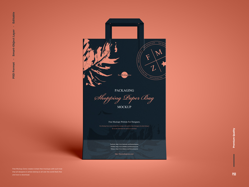 Kraft Paper Bag w/ Coffee Cup Mockup - Free Download Images High Quality  PNG, JPG