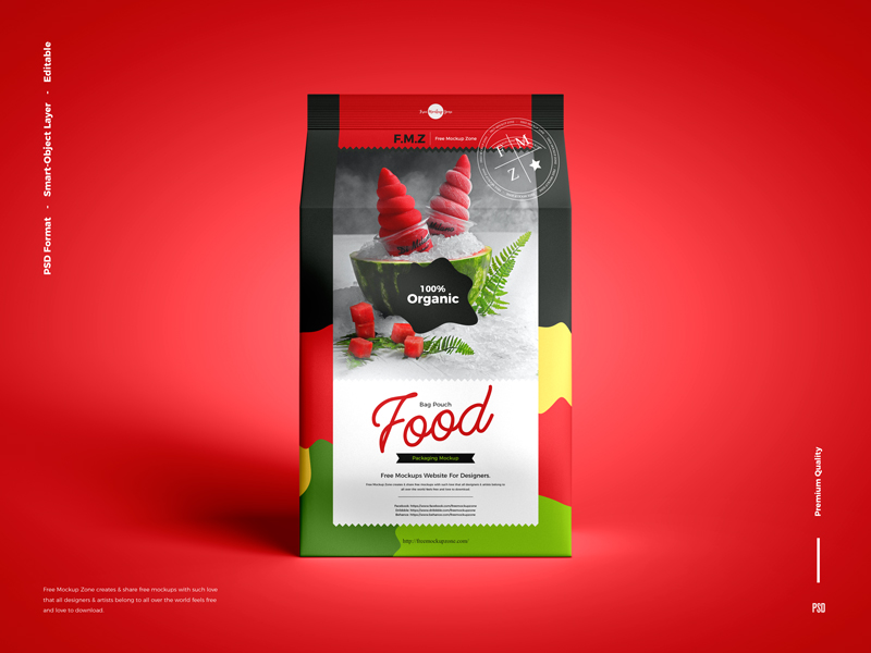 Free Food Bag Mockup (PSD)