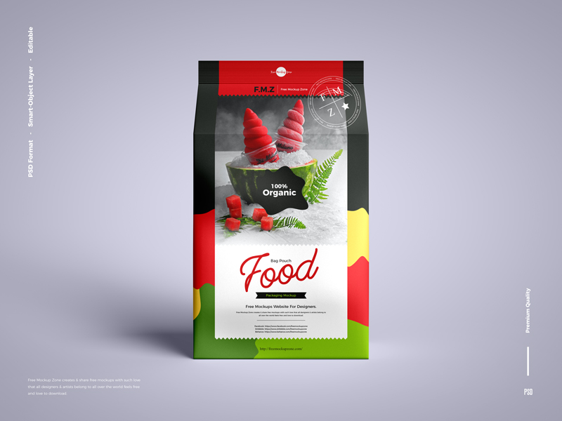 Free Food Bag Mockup (PSD)