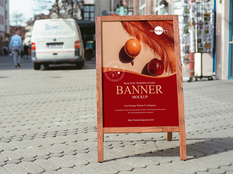 Free-Realistic-Wooden-Stand-Banner-Mockup