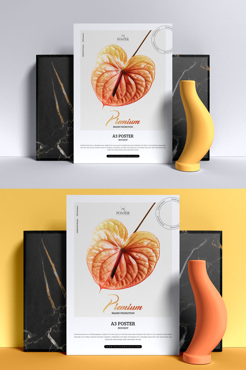 Free-Premium-Branding-A3-Poster-Mockup