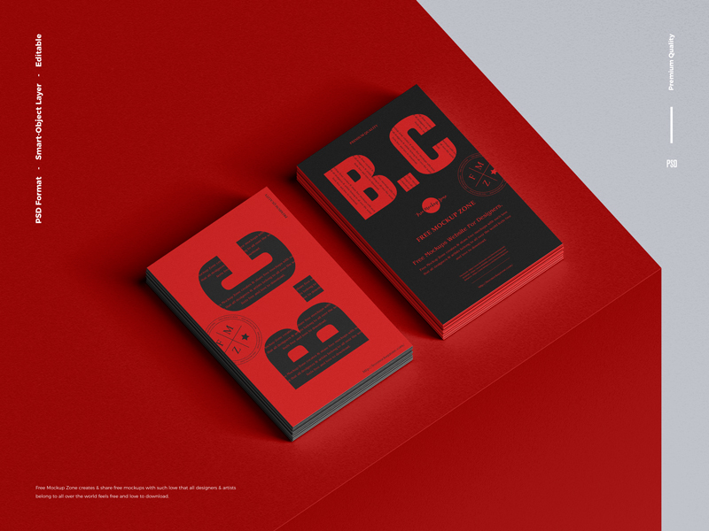 Free-Branding-Stack-of-Business-Card-Mockup-600