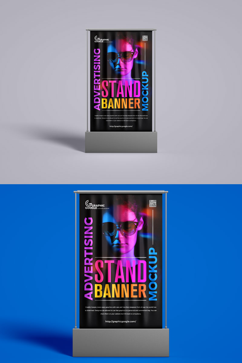 Free-Front-View-Banner-Mockup