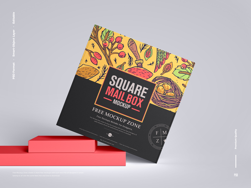 Free-Square-Mail-Box-Mockup