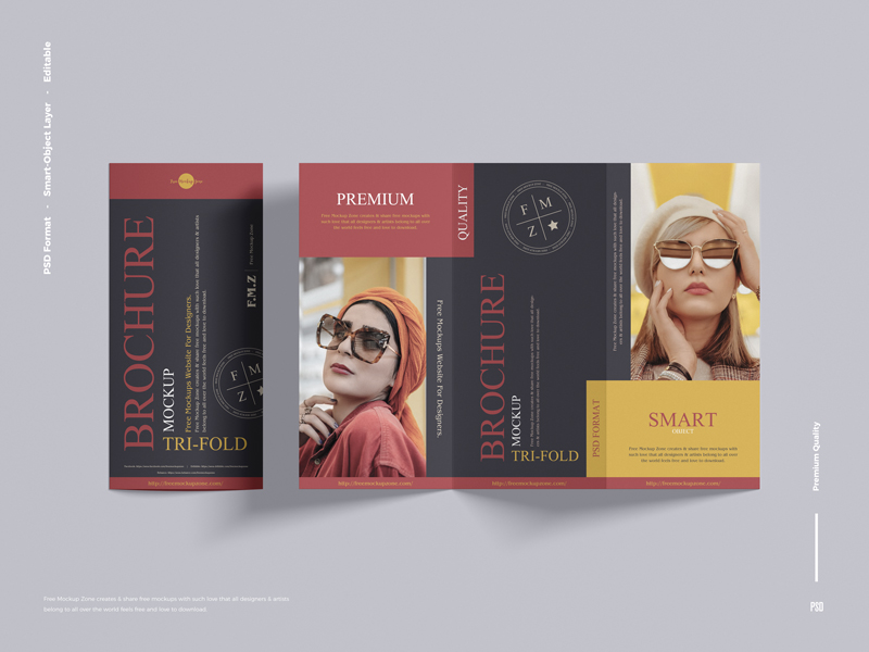 Free-Premium-Tri-Fold-Brochure-Mockup