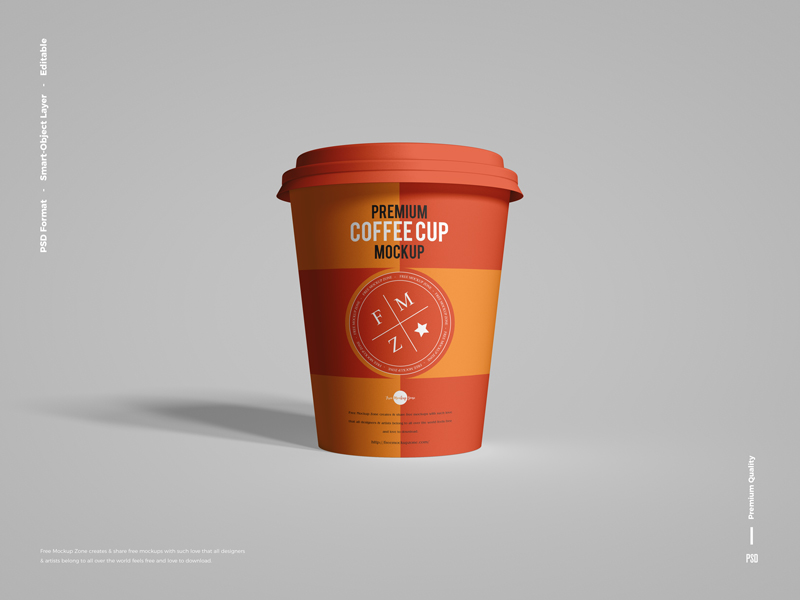 Floating Coffee Cup Collection Mockup