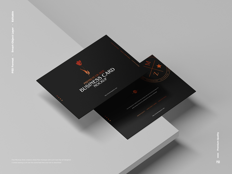 Free-Premium-UK-Size-Business-Card-Mockup